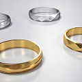 Stylish Gold And Silver Rings With Sleek Geometric Textured Designs