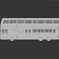 Gray Double Decker Bus Model With Transparent Windows And Modern Design