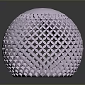 3D Rendered Decorative Light Purple Sphere With Intricate Hollow Geometric Patterns