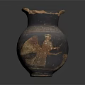 Ancient Greek Vase With Figural Design Geometric Patterns And Traditional Terracotta Craftsmanship