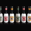Traditional Chinese Condiment Bottles With Colorful Labels For Kitchen Cooking