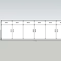 Practical Storage Cabinet Unit With Multiple Doors Drawers 210cm Width And Flat Top For Organized Storage