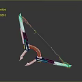 Crossbow Mechanical Crossbow Shift Bow and Arrow Shoot Far Equipment Weapons High-tech Crossbow 3d model