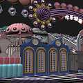 Colorful Playground Design With Slide Carousel Interactive Zones And Safe Fun Areas