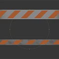 Gray Frame Traffic Barrier With Orange White Stripes And Stable Structure Design 3d model