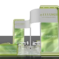 Sy1112023 Exhibition Booth Green Transparent Luminous Curved Arch Structure Design
