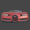Red And Black Luxury Sports Car With Sleek Aerodynamic Design And Alloy Wheels