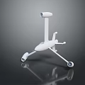 White Modern Mechanical Structure with Stand Wheels and Top Sensor Design 3d model