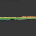 3D Topographic Terrain Model Featuring Colorful Mountains Valleys And Blue Lake