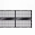 Modern Garden Gate Design With Vertical Slats And Double Panel For Landscape Entrance