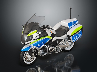 Modern motorcycle Romanian police motorcycle police motorcycle 3d model