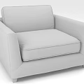 Modern Light Gray Single Sofa With Upholstered Seat And Armrests Design 3d model
