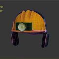 Yellow Safety Helmet with Headlamp and Earmuffs Protective Gear for Construction Work