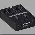 DJ Tech DILO 16 Black Commercial Audio Mixer With Knobs Buttons And Display Panel 3d model