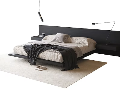 Modern Double Bed 3d model