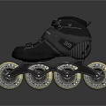 Black Powerslide Inline Skates with Yellow Wheels and Durable Sports Design