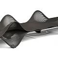 Modern Special-shaped Sofa With Curved Wavy Structure And Metal Openwork Design