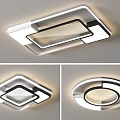 Simple atmosphere living room lamp ultra-thin minimalist ceiling lamp 2023 new lamp combination whole house set 3d model