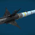 Sidewinder AIM9 Air to Air Missile With Heat Seeking Guidance System