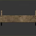 Rustic Wooden Bench With Natural Wood Grain And Simple Leg Structure