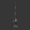 Industrial Style Multi Level Tower Building With Detailed Base Structure