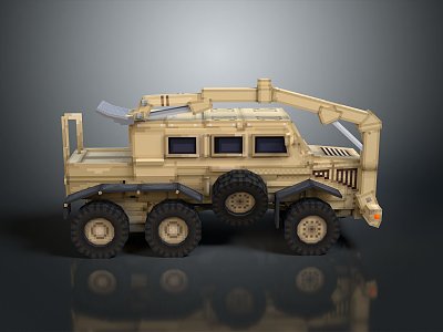 Bulletproof Car Armed Jeep Armed Car Armed Bulletproof Car Military Jeep Off-road Jeep Humvee 3d model