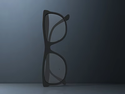 Minimalist Black Jewelry Design With Dark Background And Elegant Style 3d model