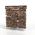 Unique Creative Bookshelf Furniture Made With Stacked Brown Books And Layered Design