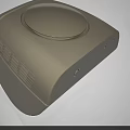 White Household Appliance with Round Top Ventilation Grilles and Blue Indicator Light