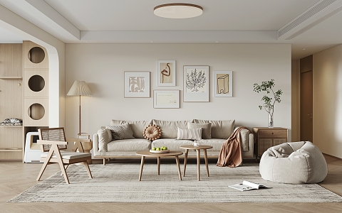 Nordic Living Room 3d model