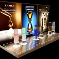 Commercial Cosmetic Display Equipment With Multiple Bottles And Advertising Posters