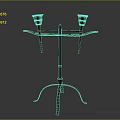 Metal Candle Holder Stand With Two Candle Holders And Tripod Base