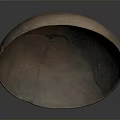 Hand Carved Brown Clay Bowl With Traditional Sculpted Patterns And Round Shape