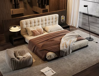 Double bed 3d model