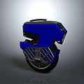 Kids Blue Monowheel Ride On Toy With Safe Footrest And Handle Design For Fun Play