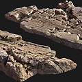 Stone Rock Moss Riverside Mountain Pebbles Shale Mountain Big Mountain 3d model