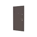 Modern Metal Swing Door With Security Lock And Sleek Exterior Design