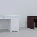 Modern Home Office Desks In White And Dark Wood With Drawer Storage Compartments