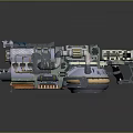 Futuristic Heavy Weapon Design Featuring Mechanical Cannon Barrel Metallic Structure And Glowing Details