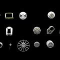 Different Types of Weapon Mechanical Parts Including Gears Connectors And Components