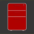 Stylish Red and White Three Drawer Cabinet Furniture with Modern Design and Functional Storage