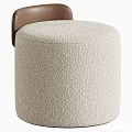Modern Leisure Chair With Beige Textured Fabric Seat And Brown Backrest