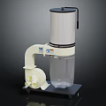 Industrial Electronic Vacuum Cleaner With Transparent Dust Container Top Filter And Wheeled Base