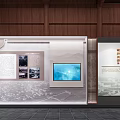 Traditional Cultural Center Interior Featuring Bamboo Statue Inscriptions And Wooden Pillars