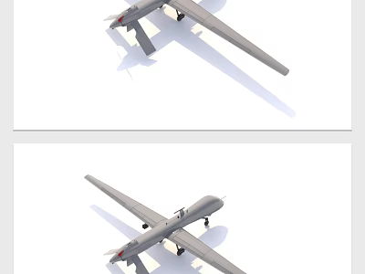 Modern Intelligent Drone Aerial Vehicle With Long Wing Design Structure 3d model