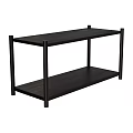 Modern Simple Side Table with Black Metal Frame and Wooden Top for Living Room Decor