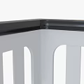 White Wooden Baby Crib With Simple Modern Design And Safety Rails