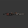 Custom Mechanical Weapon Design With Colorful Tank And Metal Nozzle Parts