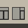 Modern Casement Windows With Black Frames Glass Panels And Wall Installation