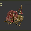 Ancient Wooden Water Wheel Traditional Structure With Rotating Wheel And Lifting Mechanism